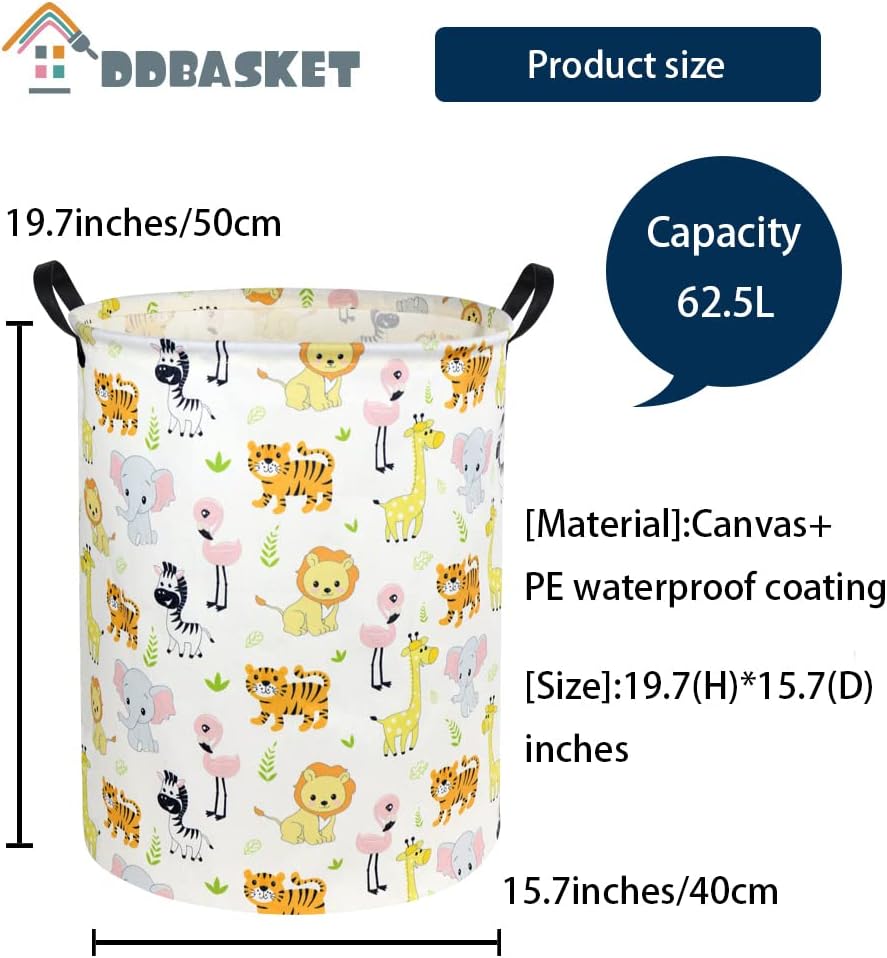 Cesta de lavandería para bebé, cesta de lavandería para niños, lindo contenedor de almacenamiento de juguetes para niños y niñas, decoración de