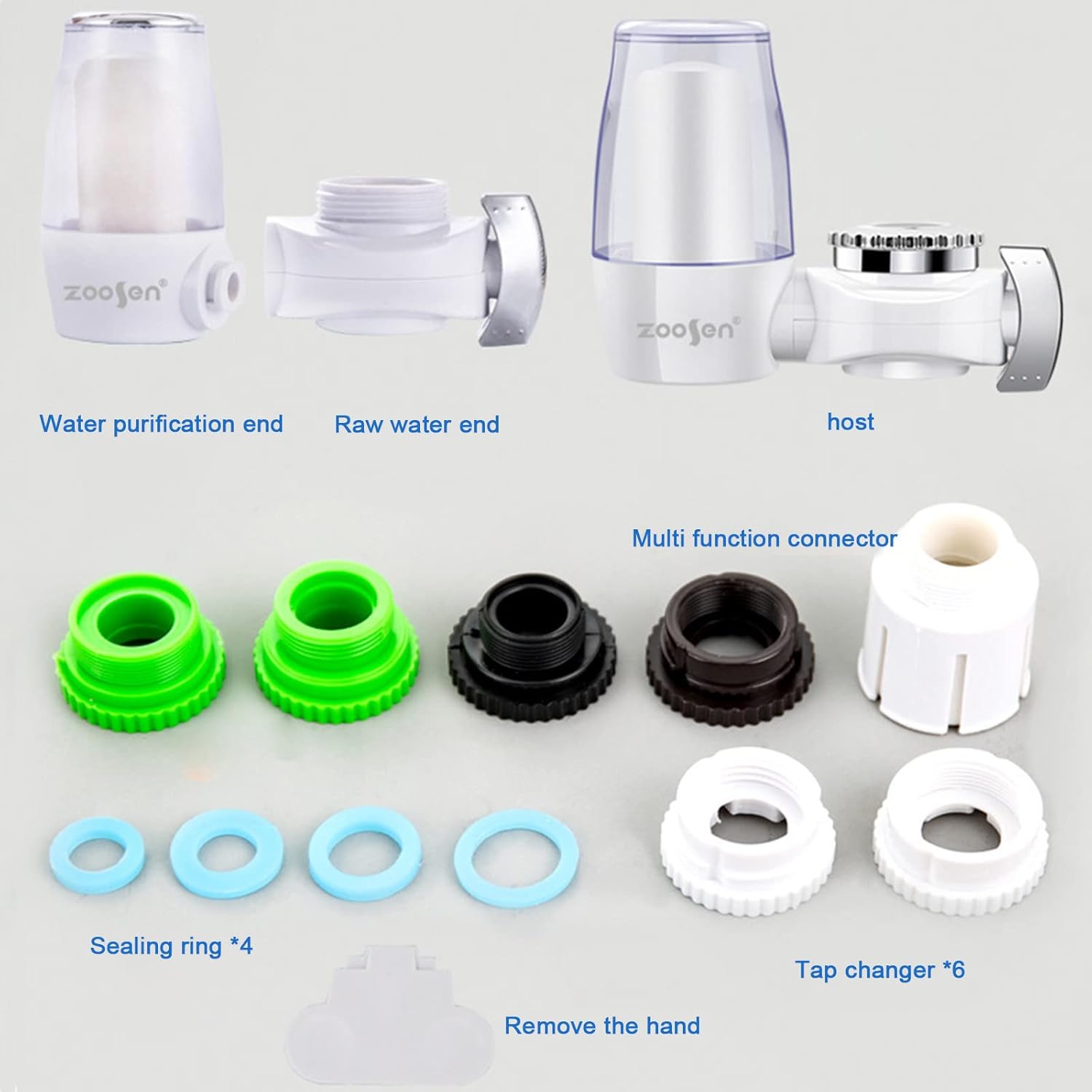 Filtro de agua para grifo, sistema de filtro de grifo de agua del grifo, purificador de agua se adapta a grifos estándar para el hogar, cocina, baño