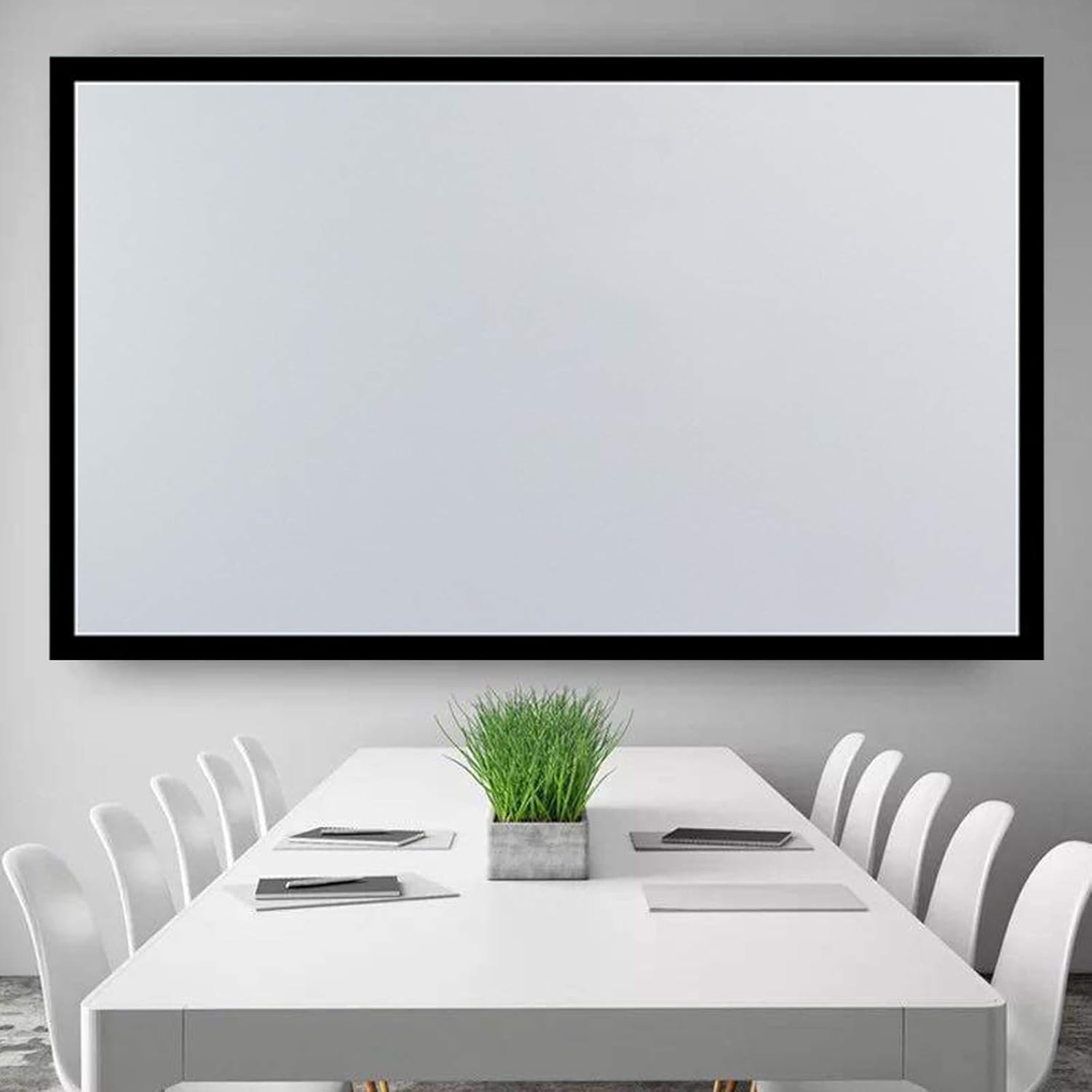 DNYSYSJ Pantalla de proyector de 130 pulgadas para exterioresinteriores, marco fijo de aluminio, pantalla de proyector 169, cine en casa, películas