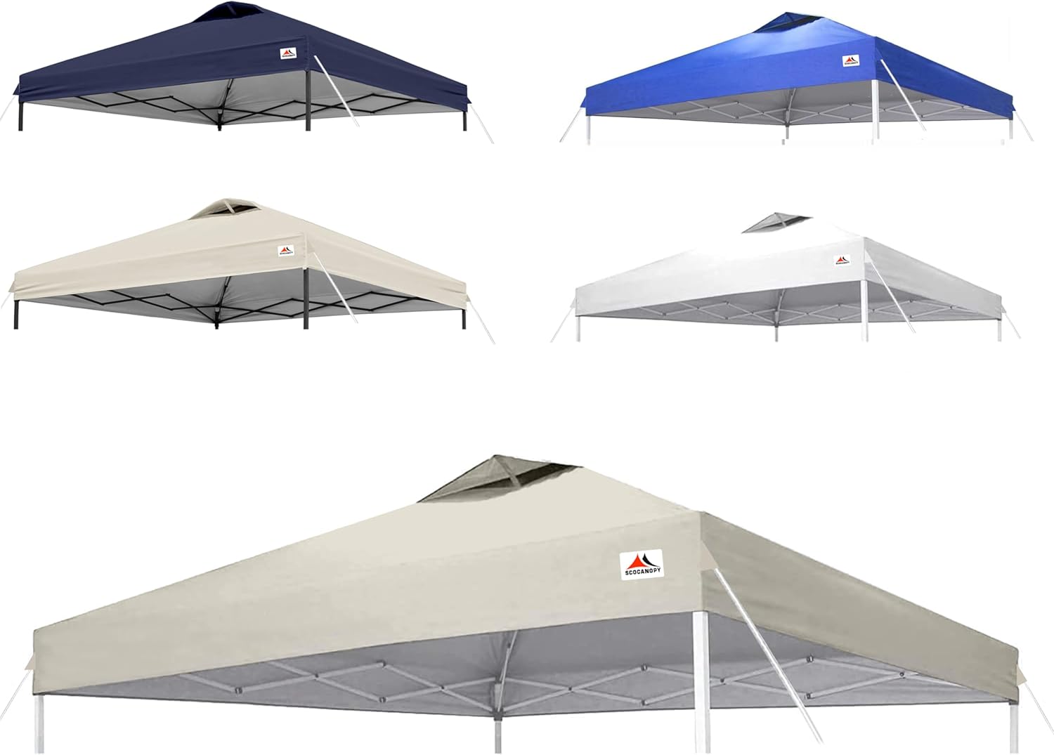 SCOCANOPY Parte superior de repuesto con ventilación de aire para marco de toldo de 10 x 10 pulgadas, solo cubierta de toldo, (beige)