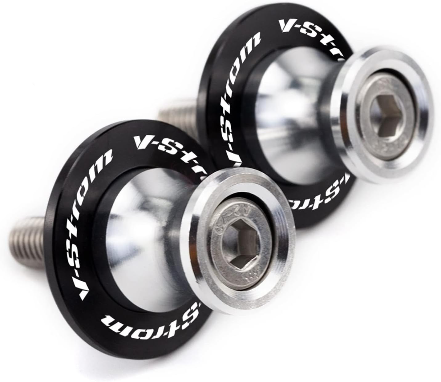 LCCDZ Compatible con Suzuki V-Strom 650 V-Strom650 VStrom 1000 1050 Carretes de basculante para motocicleta, deslizador, 0.315 in, soporte