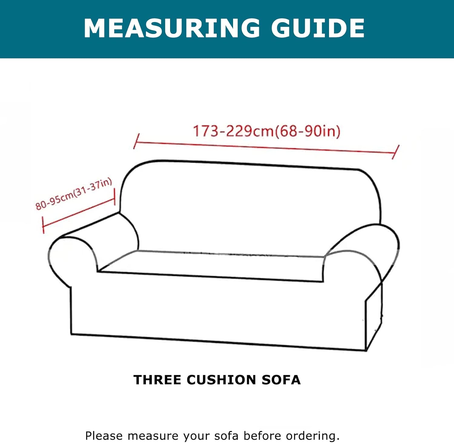 KRFOONN Fundas elásticas de sofá de 4 piezas para sofás de 3 cojines, funda de sofá estampada con 3 fundas de cojín de asiento separadas, fundas