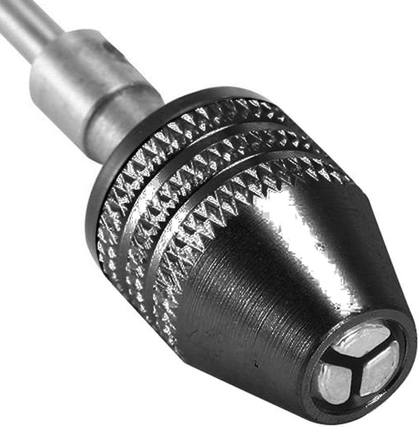 Mesee 2 unidades de mini taladro de mandíbula sin llave, adaptador de portabrocas de cambio rápido, mini herramienta de conversión de pinza de