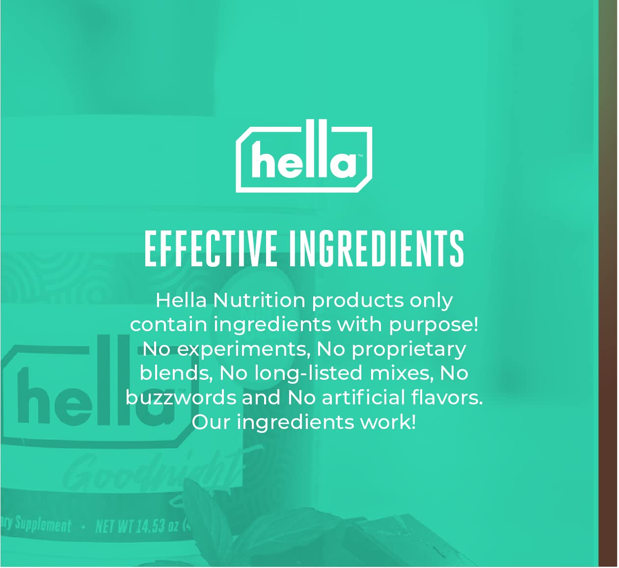 Hella Goodnight Restful Muscle Recovery, mezcla de melatonina para dormir con magnesio, 5-HTP, Reishi, Gaba y zinc, apoya la relajación nocturna,