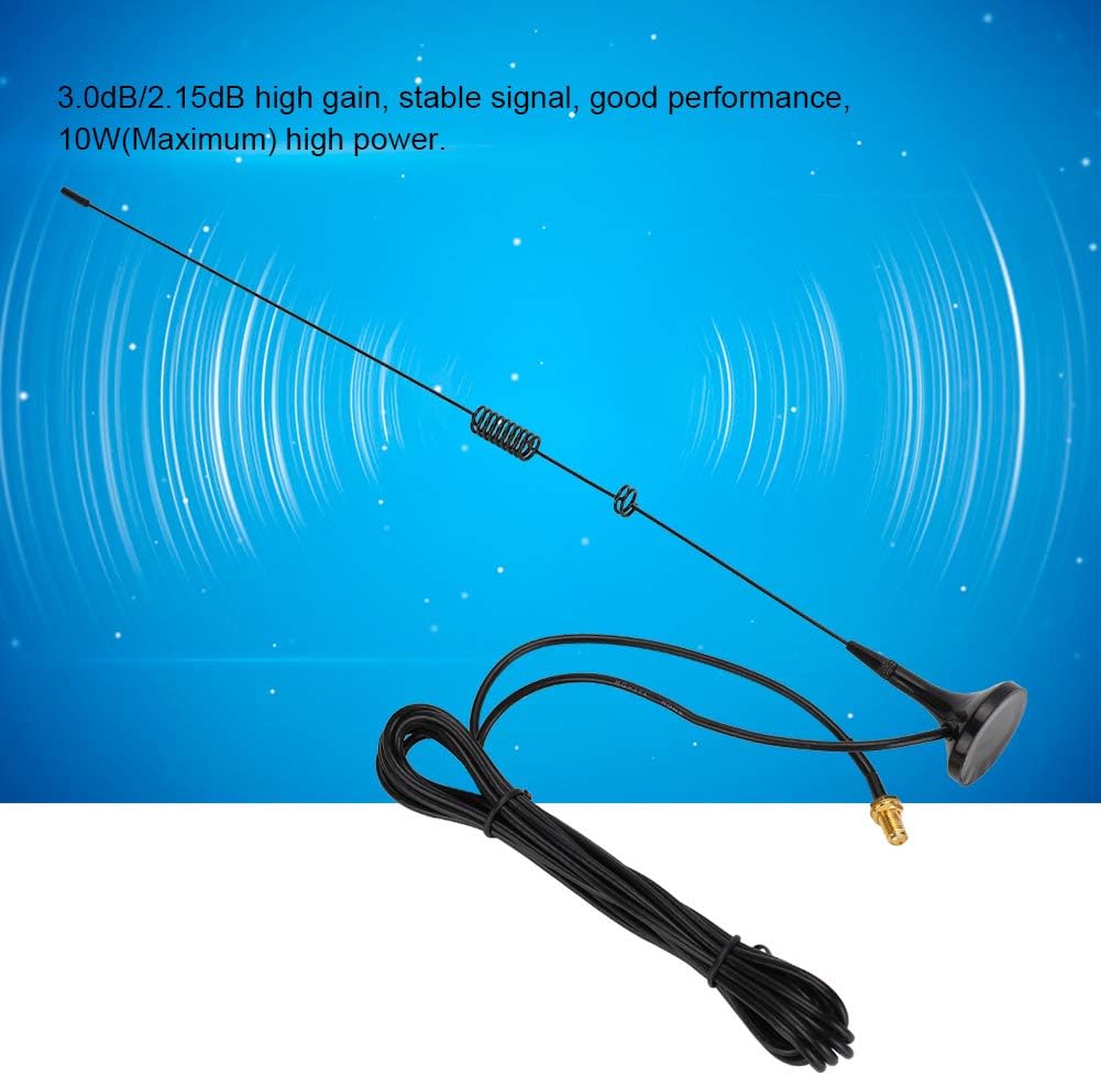 Antena de radio de doble banda VHF UHF 144430MHz Jamón Antena de radio de mano de dos vías Base magnética SMA Antena hembra para Kenwood UV-5R