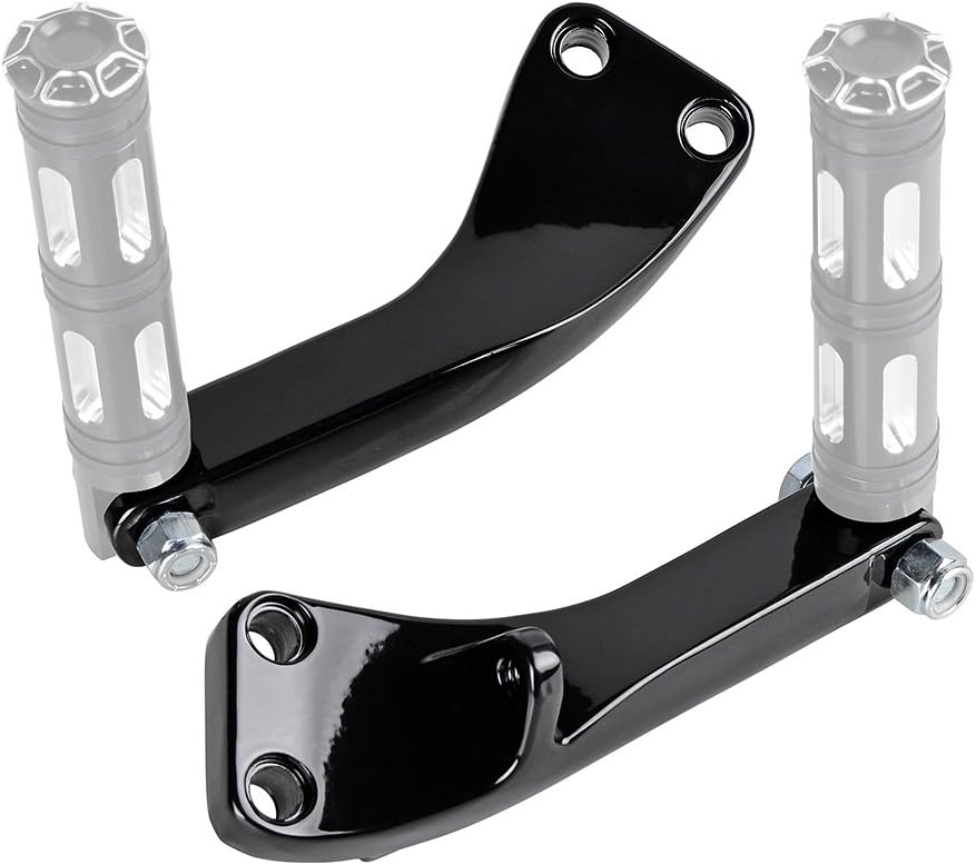 Astra Depot Soporte para estribera trasera negra compatible con Harley Dyna FXD Fat Street Bob Wide Super Glide Low Rider 2006-2017