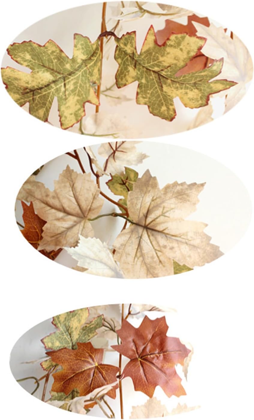 Guirnalda de otoño de 5.6 pies, hojas de arce, calabazas, bayas, guirnalda de hojas de otoño para el hogar, decoración de mesas de otoño, decoración