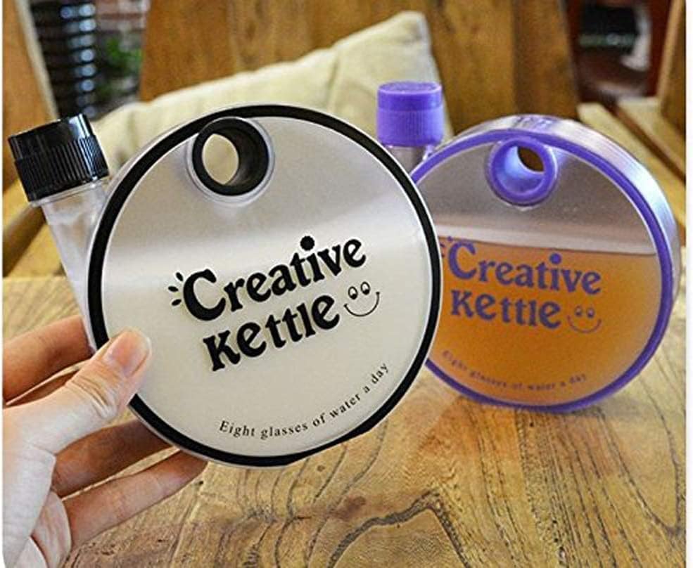 NS Digital – Botella de agua creativa para niños, botella de agua de plástico sin BPA de 10.1 onzas líquidas, botella portátil reutilizable delgada