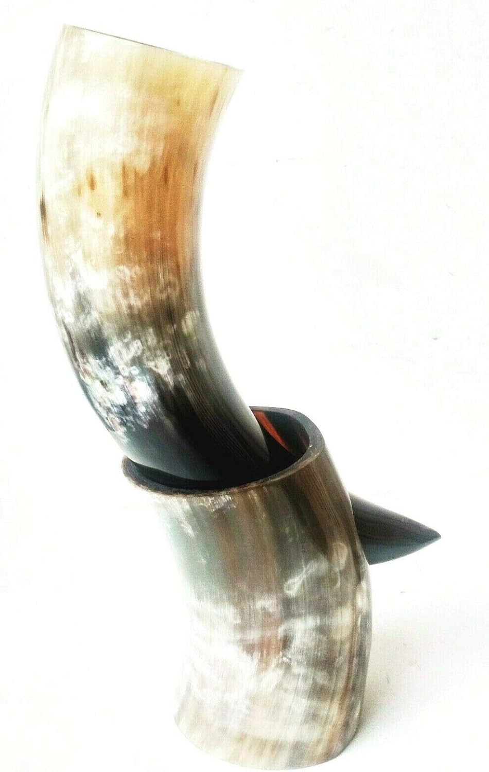 Tazas de cuerno vikingo de 10 onzas  Tazas hechas a mano de cuerno real de 9 a 12 pulgadas para vino, cerveza, cáliz nórdico de THOR LOTR estilo