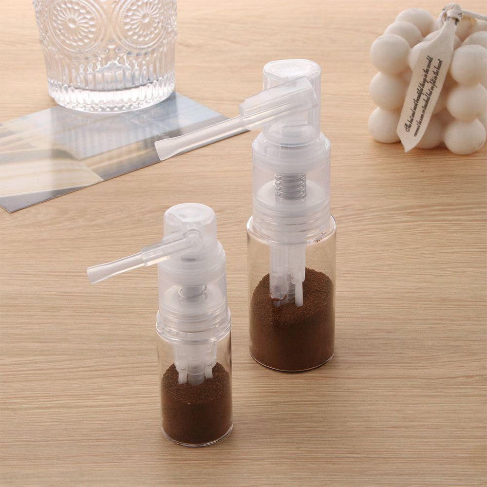 Galyacht Botella pulverizadora en polvo de 0.5 fl oz, aplicador de fibra capilar recargable, botellas vacías de cosméticos en polvo, botella de