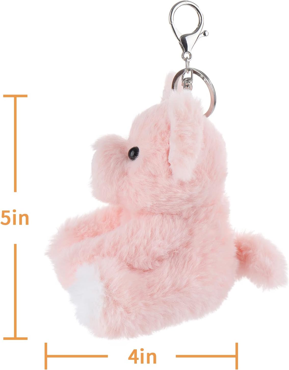 Apricot Lamb Cute Toys – Llavero suave de peluche de cerdo rosa para bolsa de niños, bolso, mochila y bolso (cerdo rosa, 5 pulgadas), Rosado