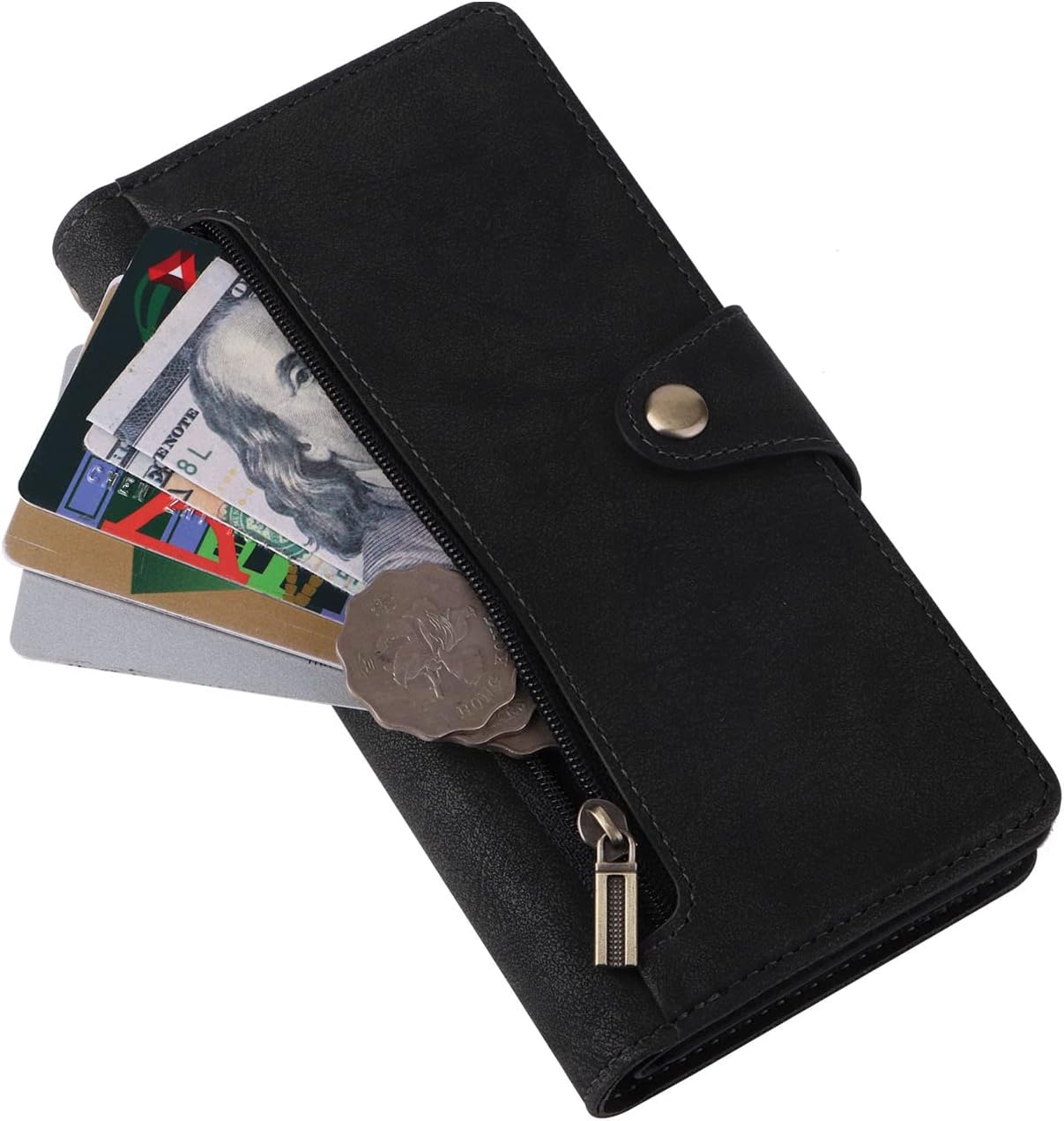 Asuwish Funda de teléfono para Samsung Galaxy S9 Plus Funda tipo cartera y protector de pantalla de vidrio templado, soporte de cuero con tapa para