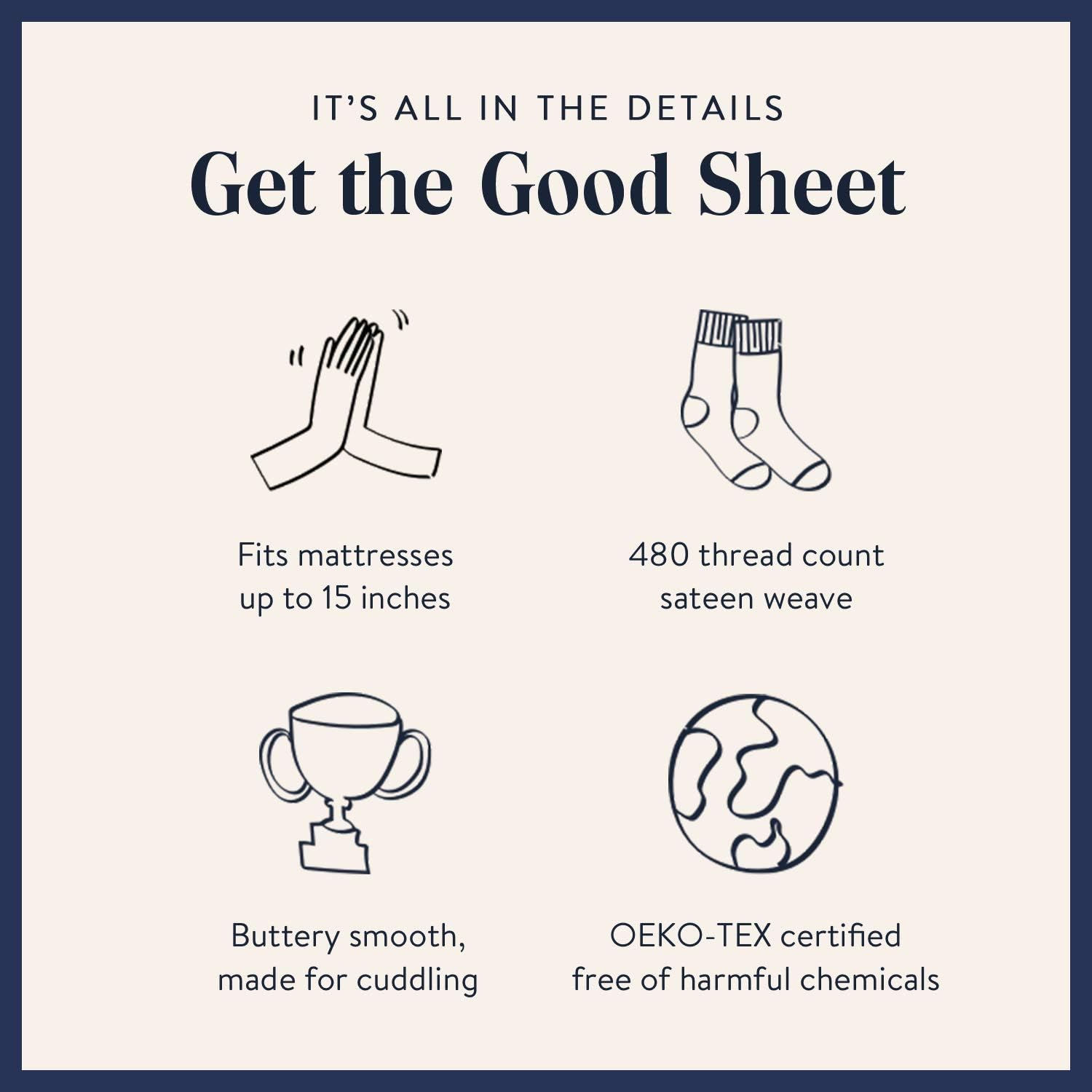 Brooklinen Juego de sábanas de satén de lujo de 7 piezas, 100% algodón, tamaño individual, 1 funda de edredón, 1 sábana bajera, 1 sábana encimera, 4
