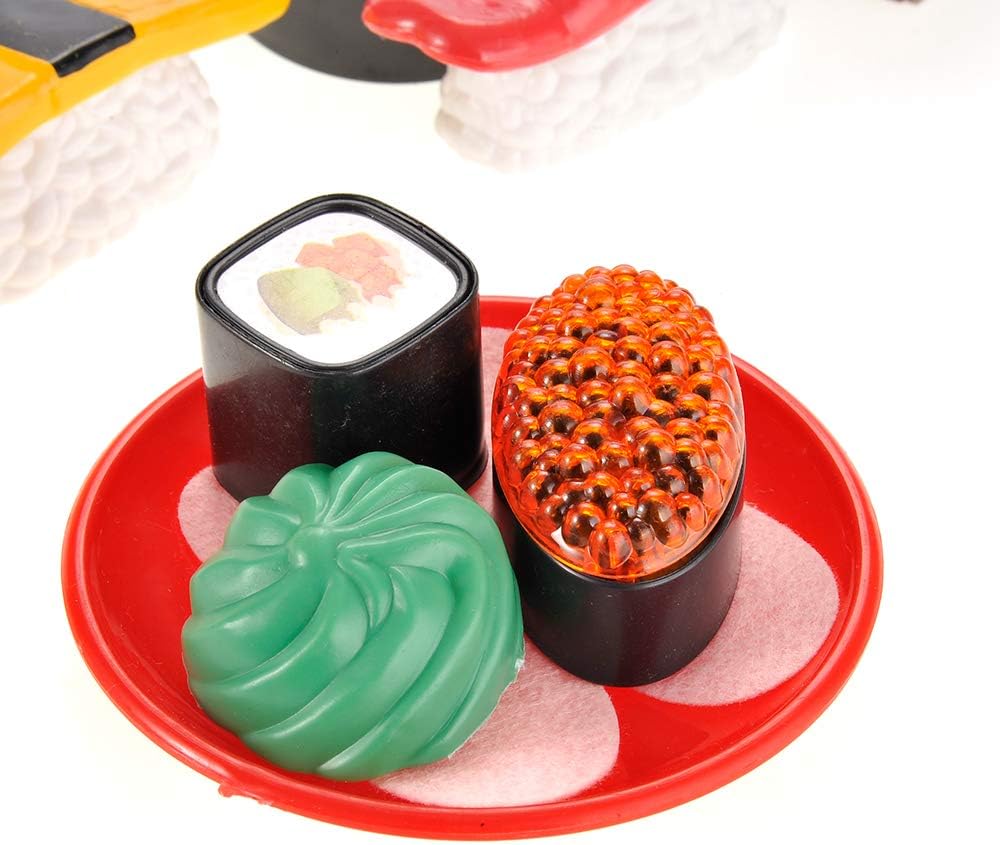 PowerTRC Juego de comida japonesa de juguete de sushi Bento  Juego de 19 piezas de juguetes de comida de corte para niños de 3, 4, 5, 6, 7, 8, 9+