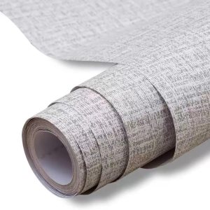 Papel tapiz de tela texturizada para despegar y pegar, papel de contacto de vinilo sintético para armarios, baños, encimeras y más (gris claro, 15.7 Papel tapiz de tela texturizada para despegar y pegar, papel de contacto de vinilo sintético para armarios, baños, encimeras y más (gris claro, 15.7