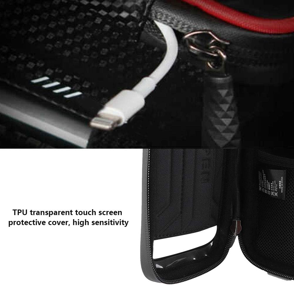 Bolsa de marco frontal para teléfono de bicicleta, resistente al agua, EVA, bolsa para manillar de bicicleta, soporte para teléfono Tpu transparente