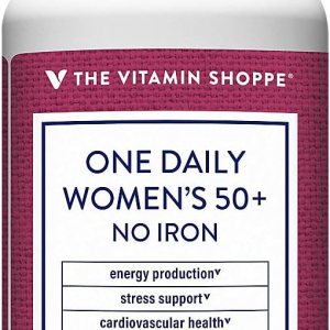 The Vitamin Shoppe One Daily Multivitamínico para mujer 50+ sin hierro, suplemento multimineral, apoya la producción de energía, apoya la salud The Vitamin Shoppe One Daily Multivitamínico para mujer 50+ sin hierro, suplemento multimineral, apoya la producción de energía, apoya la salud