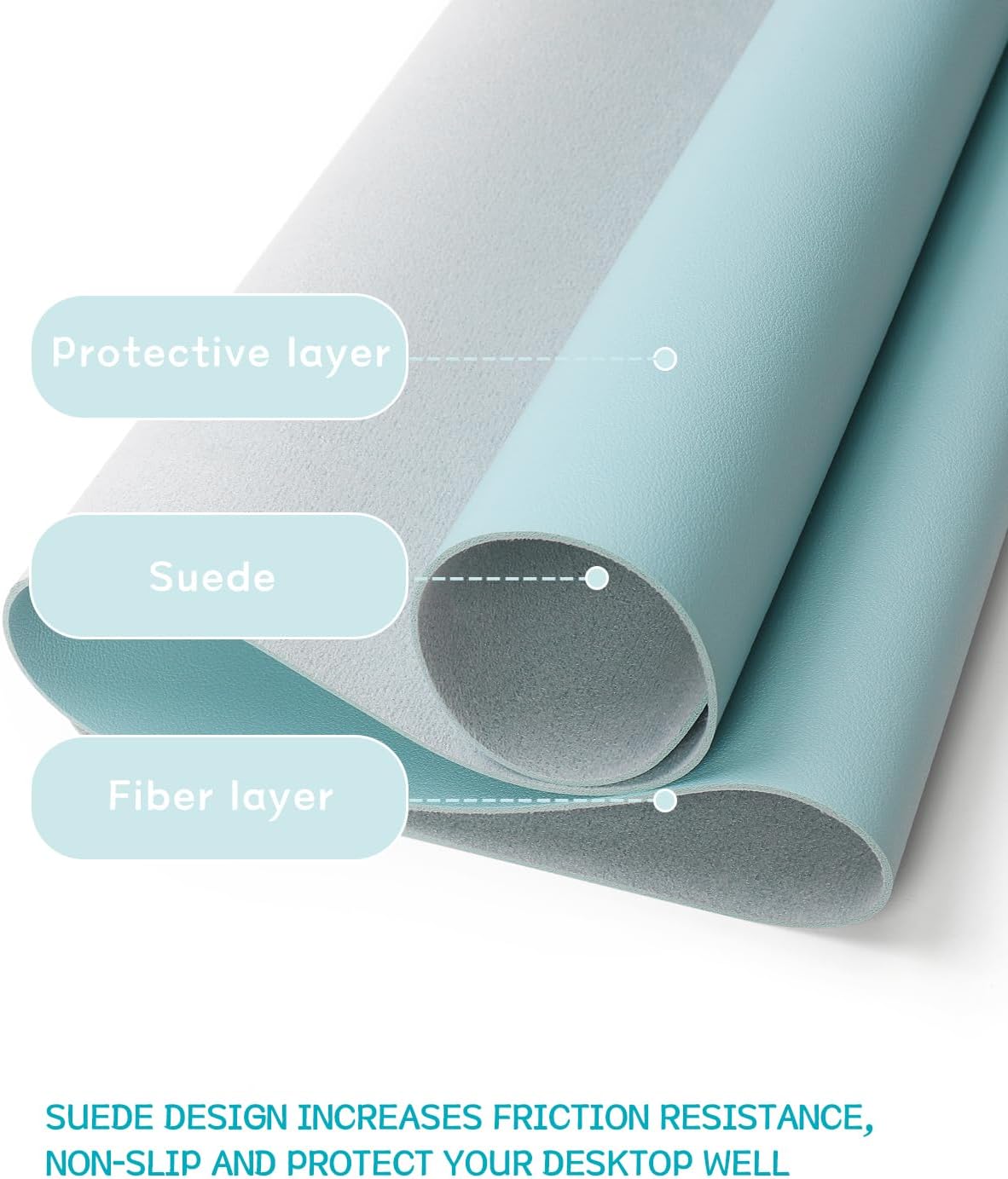 YSAGi tapete antideslizante para computadora, accesorios de escritorio, para laptop, resistente al agua, doble cara, protección para escritorio,