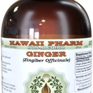 Hawaii Pharm Extracto líquido de jengibre sin alcohol, jengibre orgánico (Zingiber officinale) Suplemento herbario natural de glicerita de raíz Hawaii Pharm Extracto líquido de jengibre sin alcohol, jengibre orgánico (Zingiber officinale) Suplemento herbario natural de glicerita de raíz