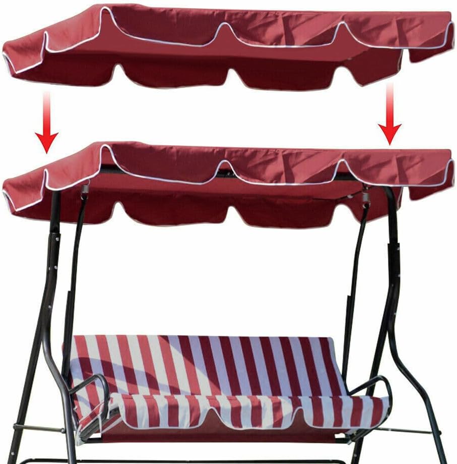 Toldo de repuesto para columpio, cubierta superior impermeable para columpio, cubierta de toldo de jardín para jardín al aire libre, patio, parque,