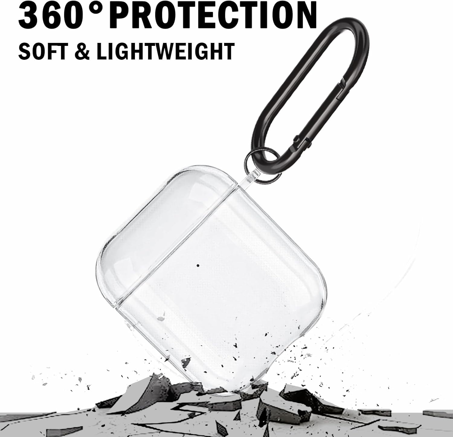 Funda para AirPods de 2 generación y 1 generación con kit de limpieza, correa antipérdida, cordón deportivo y cubierta de ganchos para las orejas (2