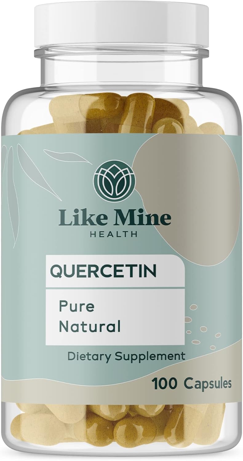 Like Mine Quercetina (100 cápsulas), pura y natural, un solo ingrediente, suplemento dietético para mujeres