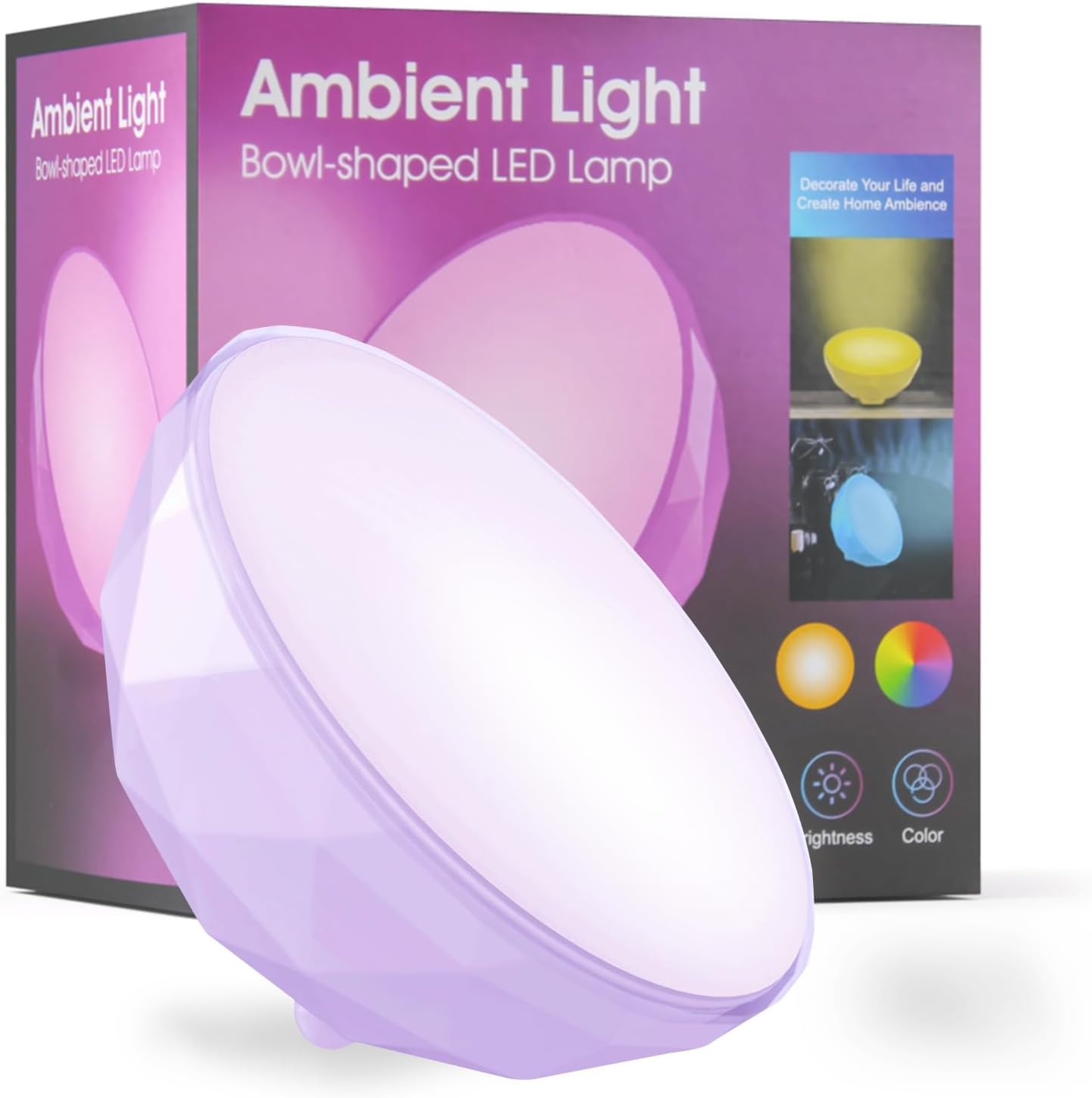 VITANO Lámpara LED de estado de ánimo, regulable RGB que cambia de color, decoración de iluminación nocturna para exhibición de imágenes,
