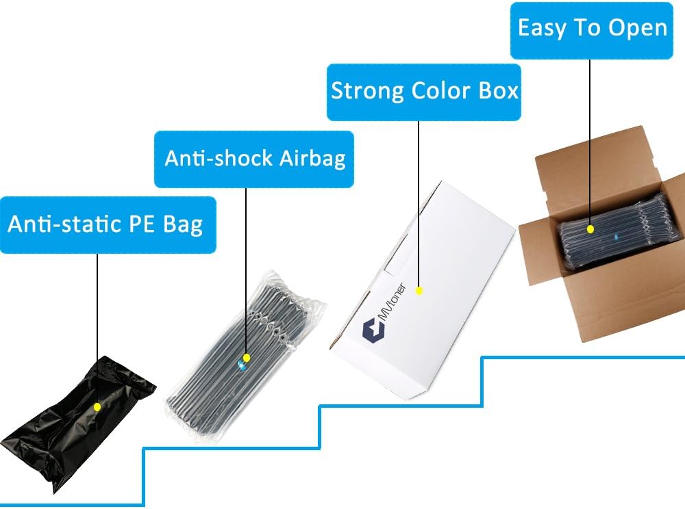MVtoner Cartucho de tóner de repuesto compatible para HP 201X CF400X CF401X CF402X CF403X, alto rendimiento 5PK para impresora HP Color Laserjet Pro