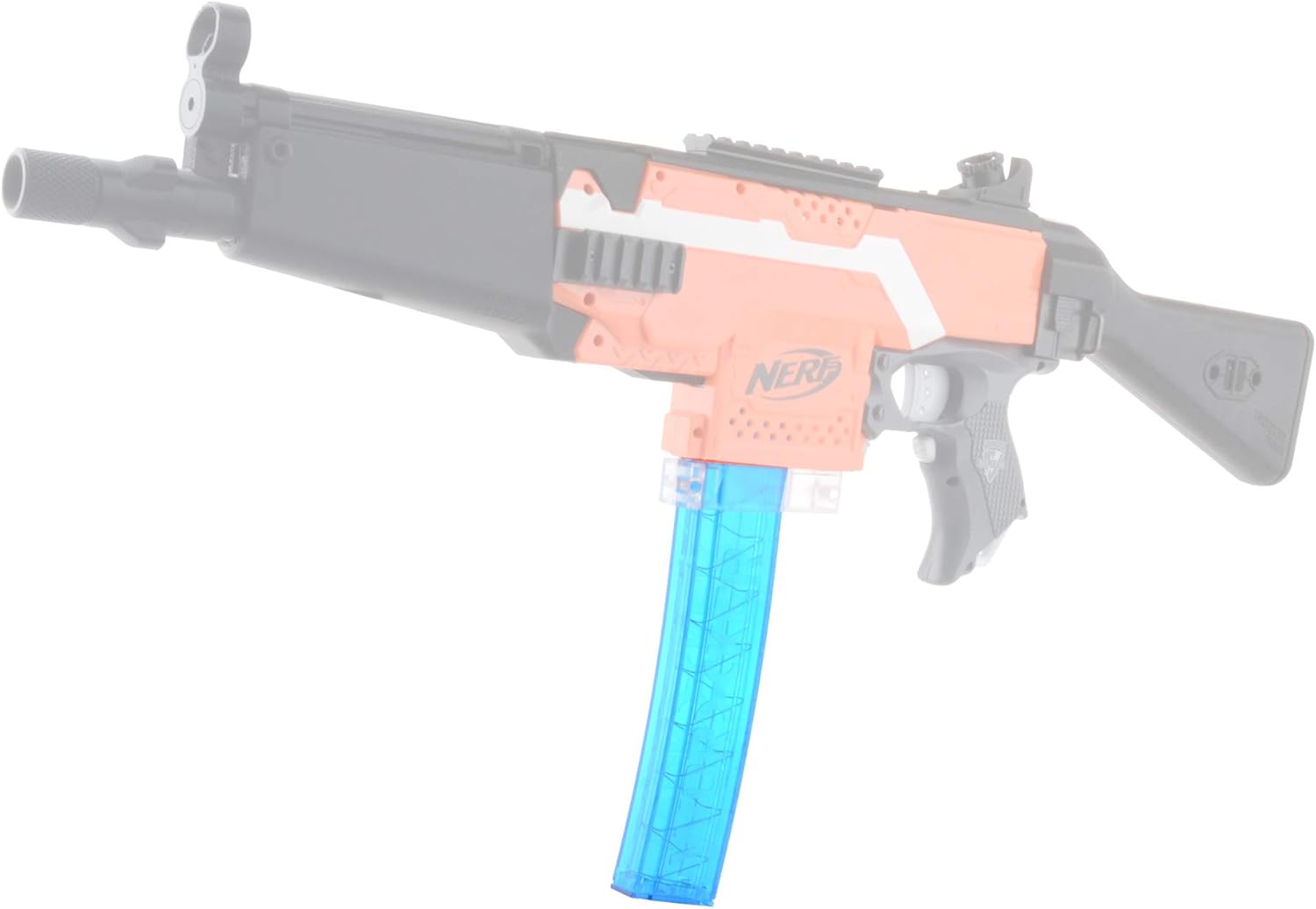 WORKER 18 dardos curvados Talon Magazine Clip de dardos cortos para Nerf Modulus Series Toy y Nexus Pro (azul transparente)