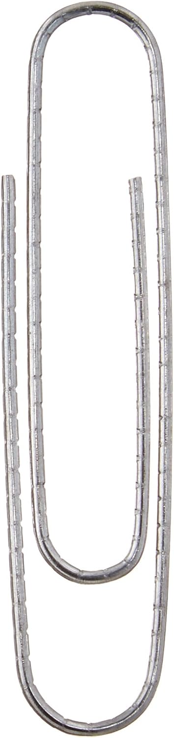 Tienda Basics Clips de papel de oficina de tamaño jumbo, antideslizantes, 1000 unidades (10 paquetes de 100), plateado, A7072557