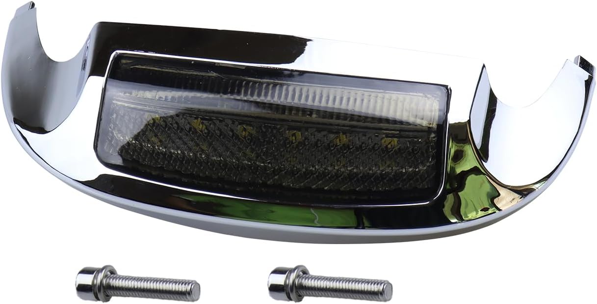 Luces de punta de guardabarros ahumadas, luces LED delanteras blancas compatibles con Harley FLHP Touring Road King FLHR Electra Glide Classic Ultra