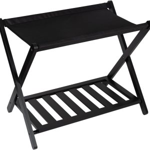 RAINHOL Portaequipajes totalmente montado para habitación de invitados, 1 unidad, soporte de maleta de tela completa con estante de almacenamiento, RAINHOL Portaequipajes totalmente montado para habitación de invitados, 1 unidad, soporte de maleta de tela completa con estante de almacenamiento,