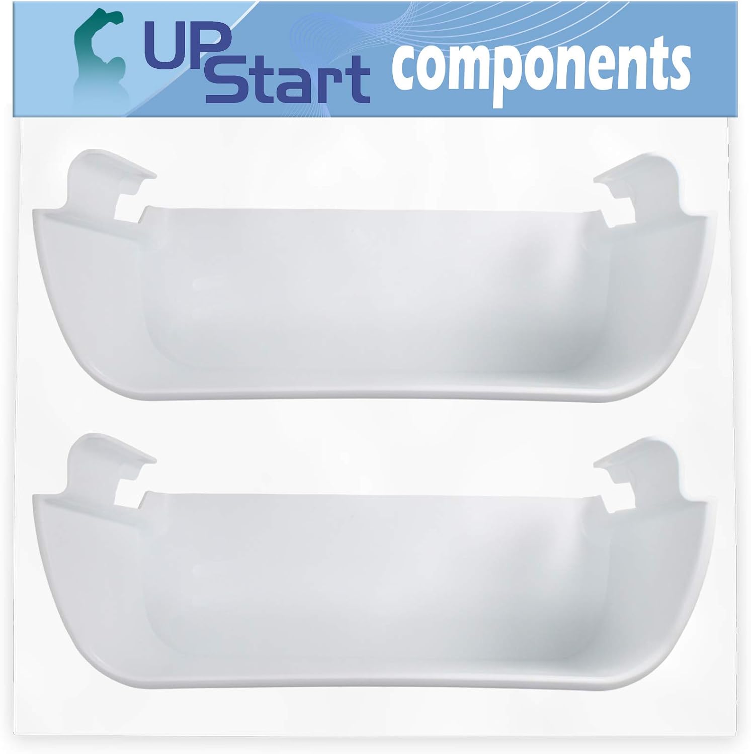 Paquete de 2 contenedores de repuesto para puerta de refrigerador 240363701 para refrigerador Frigidaire FFHS2311PFGA – Compatible con estante de
