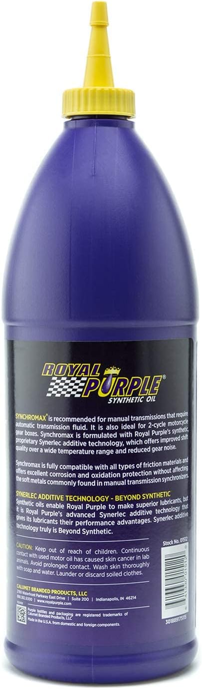 Royal Purple 01512 Synchromax – Líquido de transmisión manual (6 cuartos de galón)