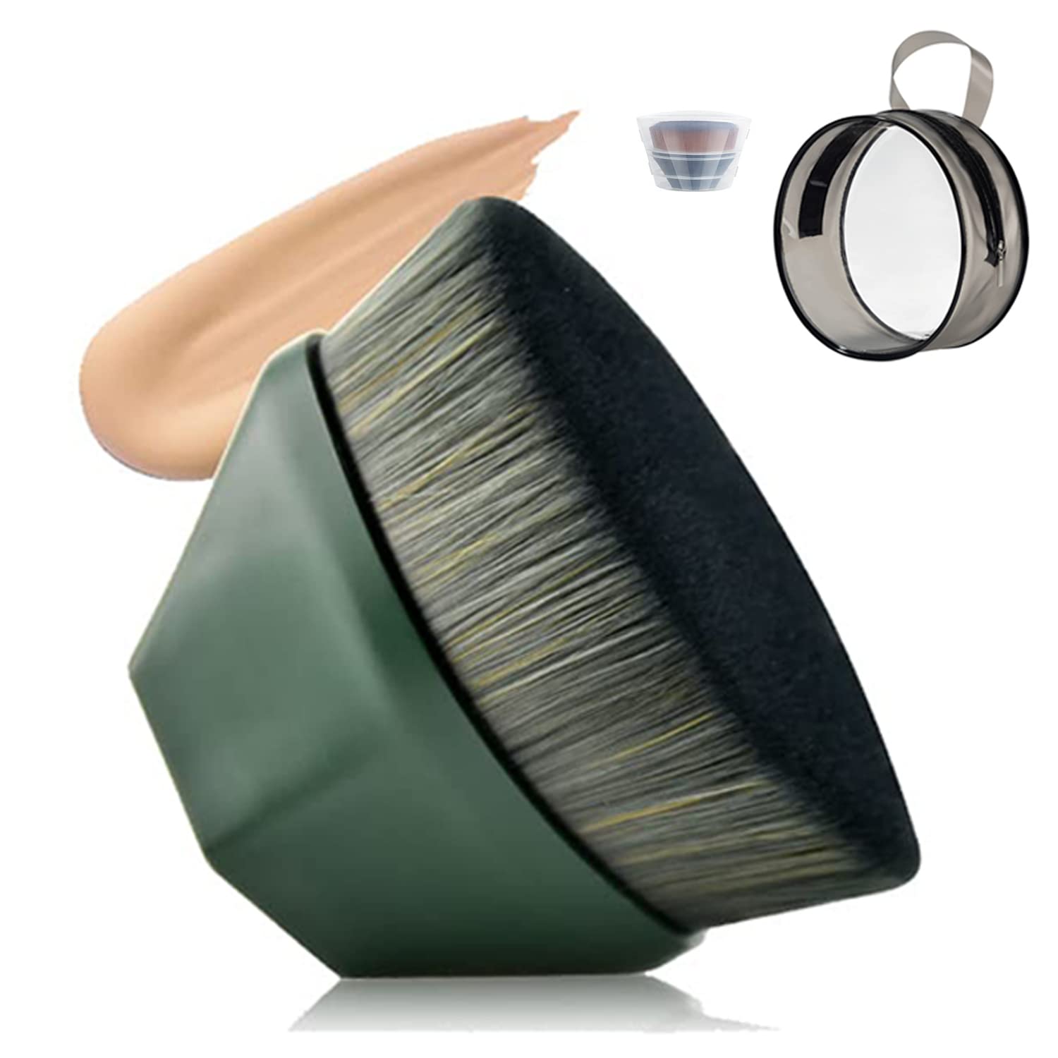 Cepillo de Maquillaje con Tapa Plana, Brochas de Maquillaje con Tapa Plana, Brochas de Maquillaje con Tapa Plana, Brochas de Maquillaje para Mezclar