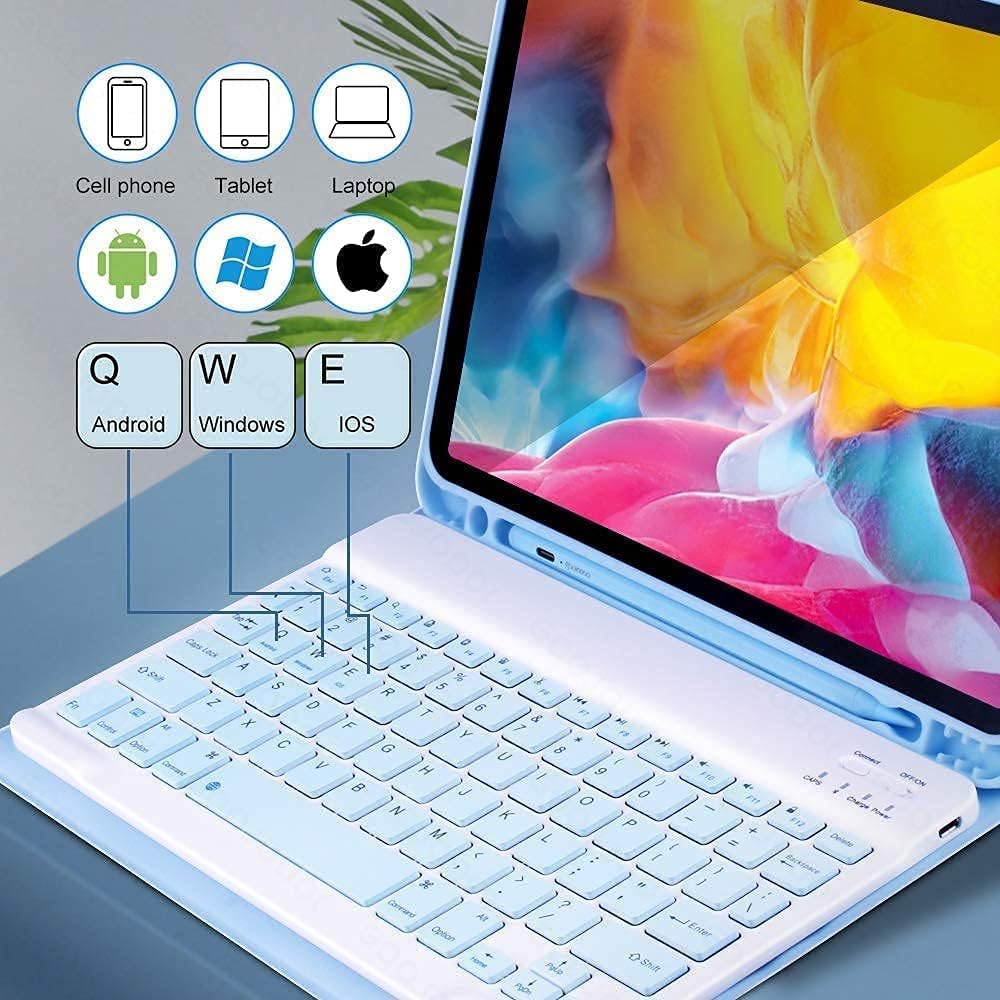 Funda para Galaxy Tab S9 FE+ PlusGalaxy Tab S9+ Plus de 12.4 pulgadas 2023 con teclado y mouse, funda magnética desmontable con soporte para S Pen