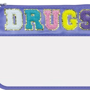 AOZHUO Bolsas de aperitivos Monogram Chenille Letter Bag Snack Bag Clear Beach Bag Bolsa de maquillaje, Multicolored429 AOZHUO Bolsas de aperitivos Monogram Chenille Letter Bag Snack Bag Clear Beach Bag Bolsa de maquillaje, Multicolored429