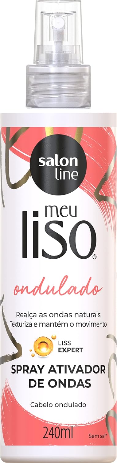 Salon Line – Linha Meu Liso (Ondulado) – Spray Textualizador 3 em 1 240 Ml – (Mi Recto (Wavy) Collection – Spray Textura 3 en 1 8.11 Fl Oz)