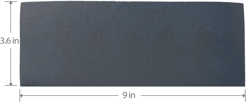 LotFancy Papel de lija de grano 320, 45 unidades, papel de arena seca húmeda de 9 x 3.6 pulgadas, hoja de lijado de carburo de silicio para metal