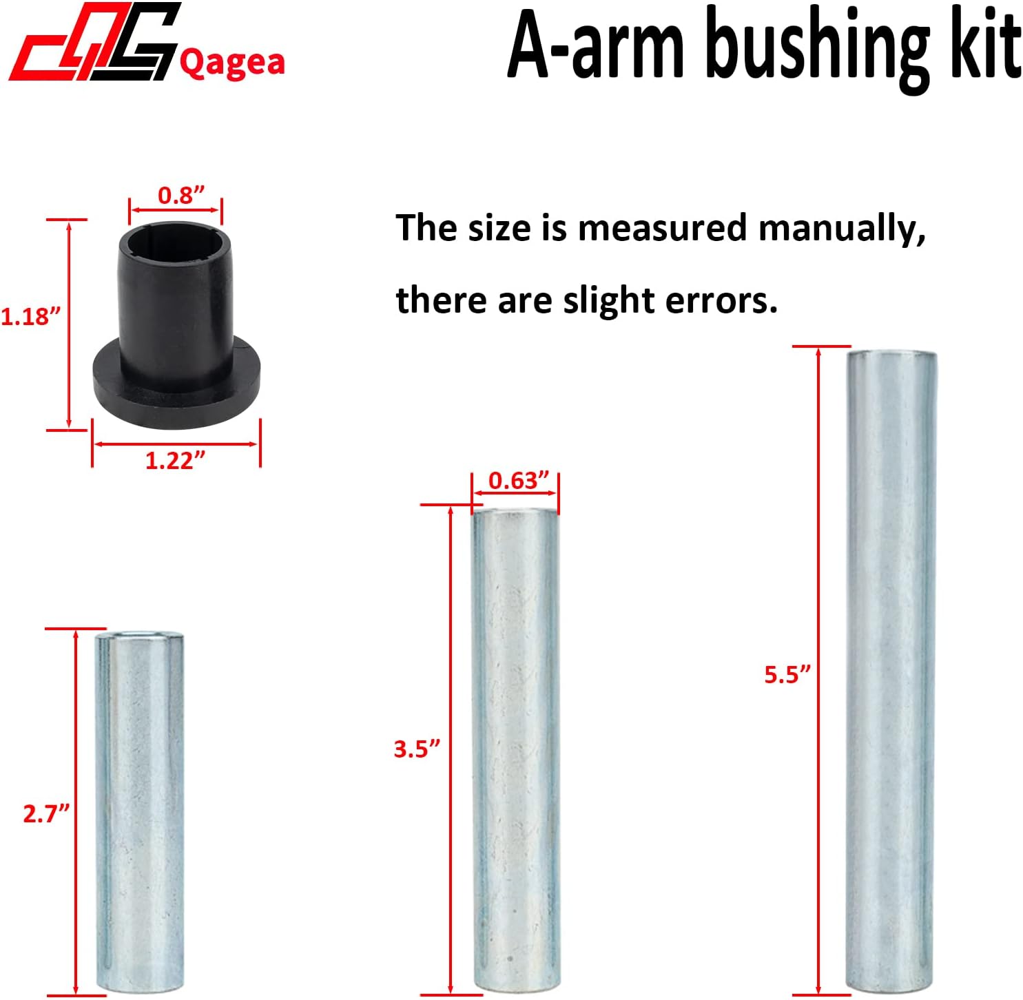 Kit de bujes de brazo de control de brazo de control de brazo A resistente de repuesto para Polaris Ranger 2010-2014 tamaño completo XP 800