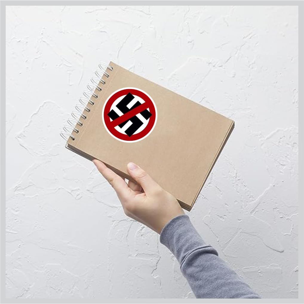 Adhesivo antifascista antifascista antinazi No Nazis Never Again Stop Hate Anti-Hate No Hate Love Not Hate Cup Car Truck Helmet Laptop Bottle Bumper