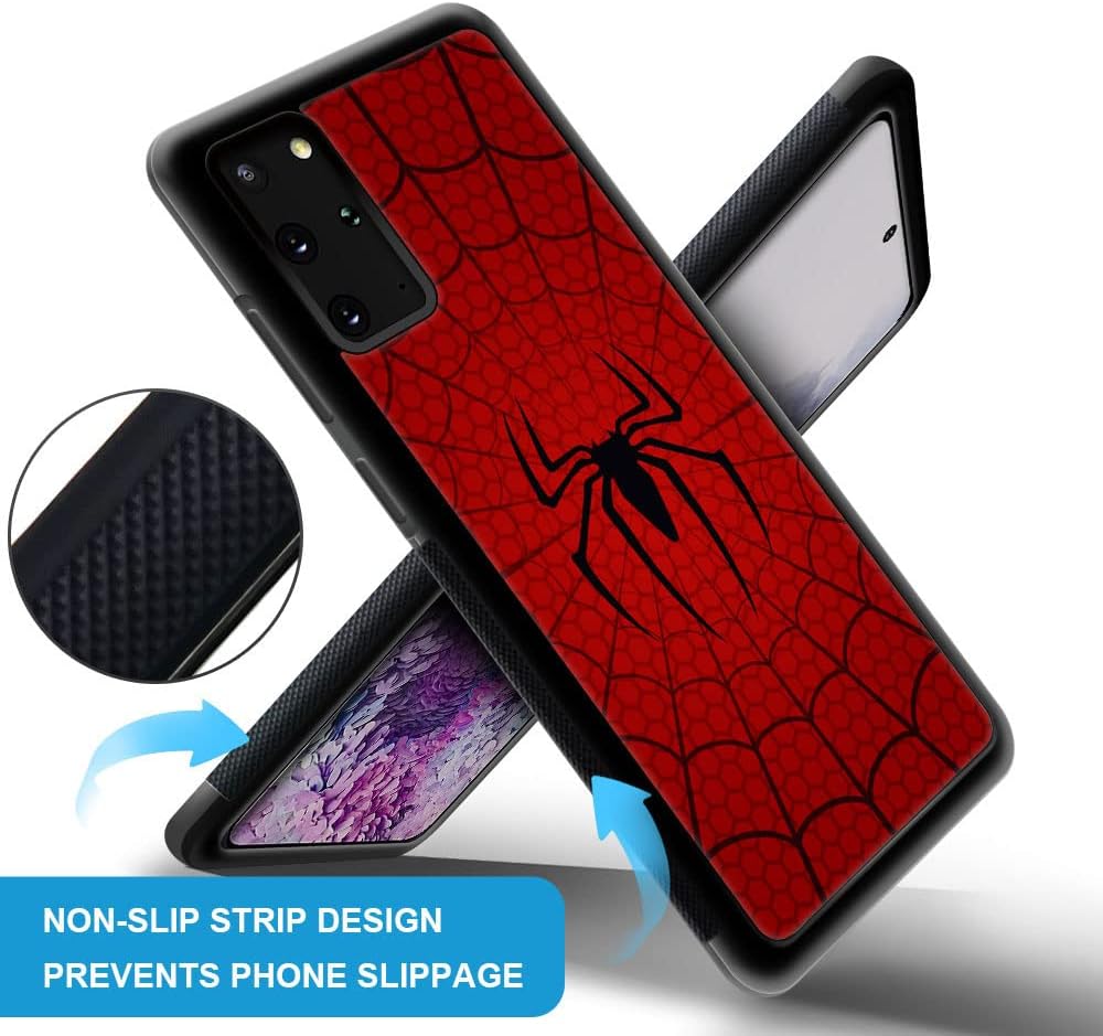 YiXinBB Funda compatible con Samsung Galaxy S20 Plus, diseño de tela de araña Y, diseño de lujo, parte trasera de policarbonato duro, a prueba de