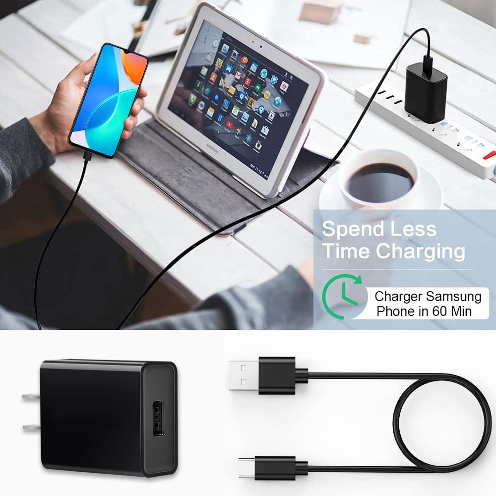 Cable de carga USB C para Samsung Galaxy A14 5G, A23, A13, A54, A34, A03S, A04e, A04s, A04, A80, A70, A71, A60, A50, A40, A30, A20e, A20, A8, A8s,