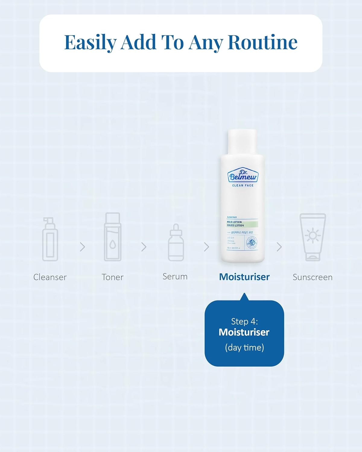 Clean Face (loción suave, 4.9 fl oz) – Hidratante refrescante para hidratación, no grasa. Cuidado de la piel coreano de LG Beauty. Pantenol, menta,