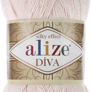 Alize Diva Silk Yarn – Hilo acrílico de microfibra para peso deportivo, hilo ligero y suave para tejer bufandas, ropa y manualidades, 1 madeja de Alize Diva Silk Yarn – Hilo acrílico de microfibra para peso deportivo, hilo ligero y suave para tejer bufandas, ropa y manualidades, 1 madeja de