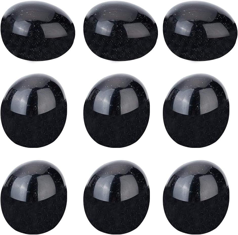 OLYCRAFT Piedras pulidas de 0.2 libras, cuentas de obsidiana negra natural, piedra de cristal de obsidiana pulida, piedras naturales de Feng Shui