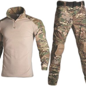 HARGLESMAN Trajes militares tácticos para hombre, manga larga, uniformes Amry, camisa y pantalones de combate con rodilleras HARGLESMAN Trajes militares tácticos para hombre, manga larga, uniformes Amry, camisa y pantalones de combate con rodilleras