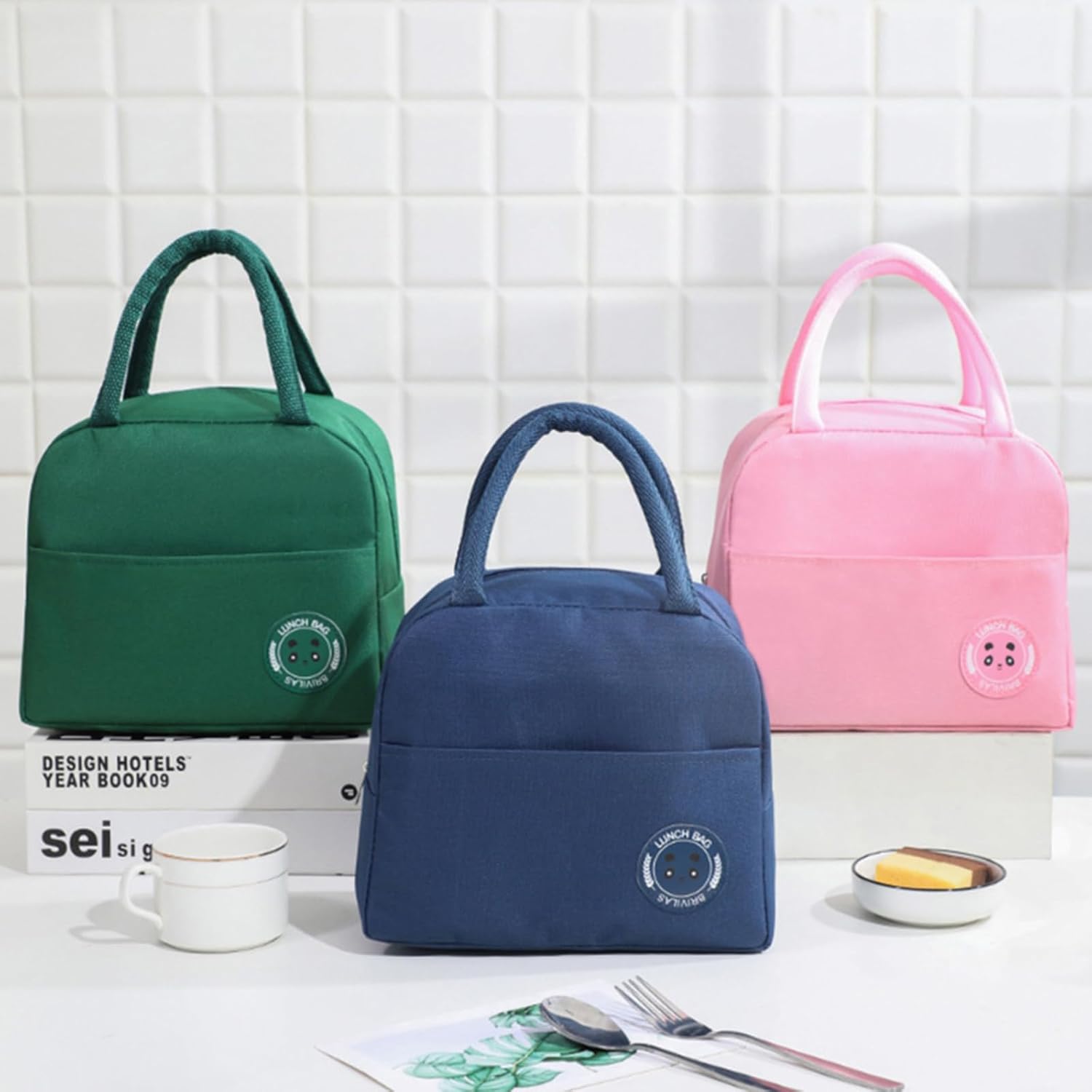Hoomall Bolsa de almuerzo aislada, bolsa de almuerzo reutilizable para adultos, bolsas térmicas a prueba de fugas para el trabajo, oficina, picnic o