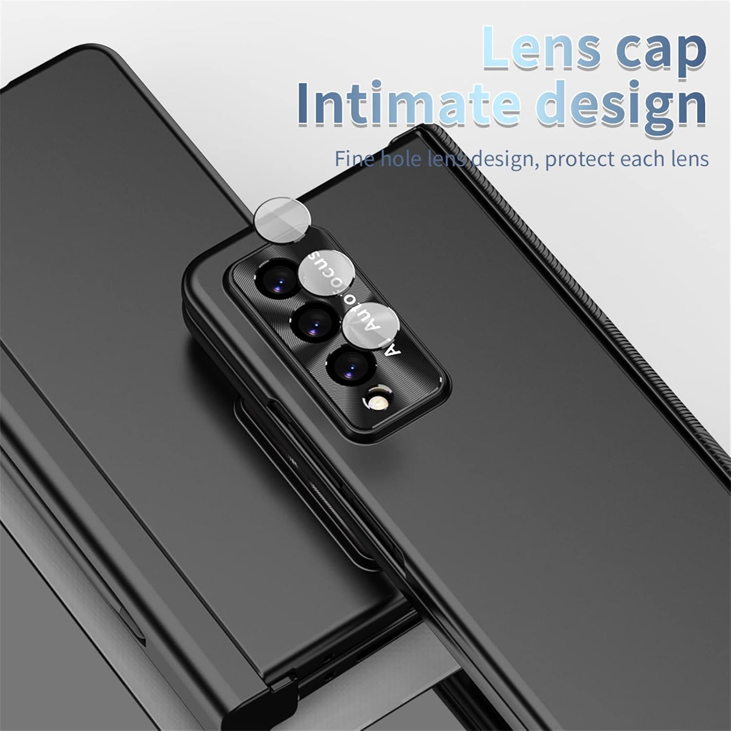 Funda para Samsung Galaxy Z Fold 3, 4 en 1 con bisagra magnética con soporte para S Pen y repuesto para S Pen, compatible con Samsung Galaxy Z Fold