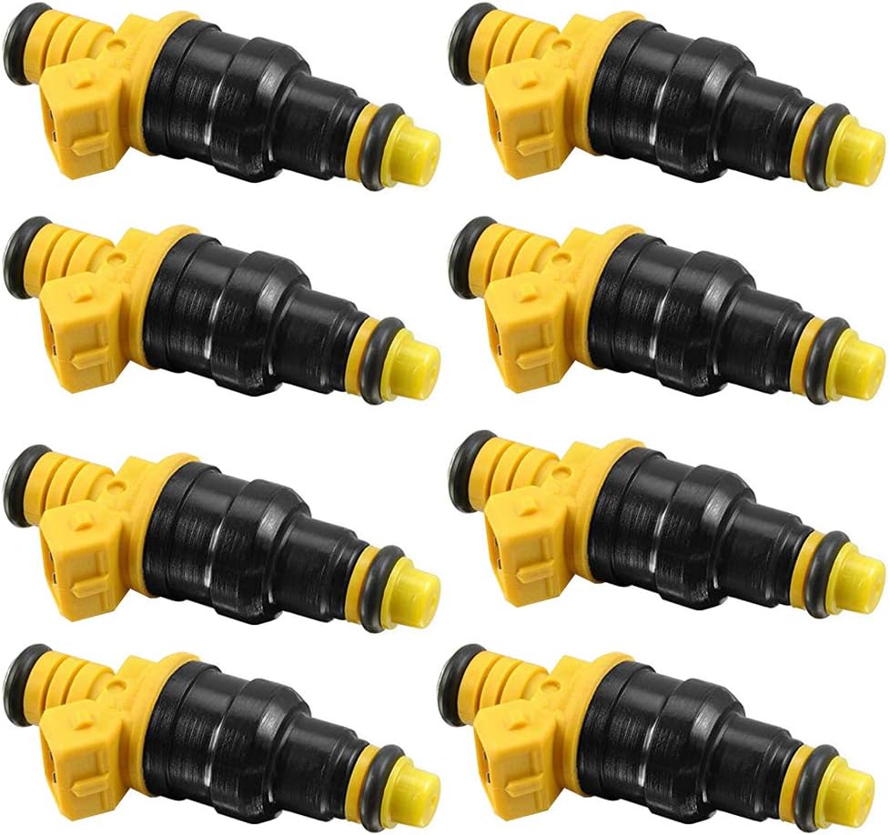 Juego de 8 inyectores de combustible 4 agujeros para Ford F150 F250 F350 E150 E250 E350 E450 Mustang Expedition Excursion Crown Victoria Bronco